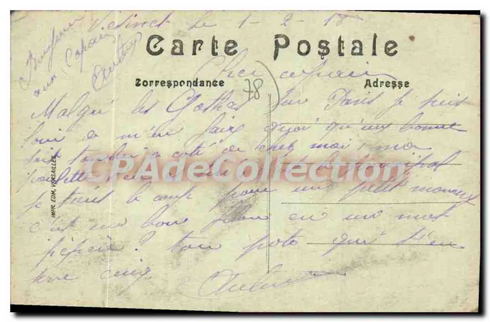 Nationales Asyl von VÉSINET — Galerie des Nord — A. T. - Rückseite