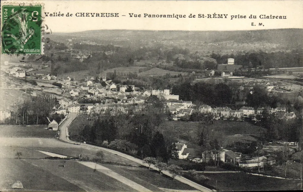 Tal von CHEVREUSE — Panoramablick auf St-RÉMY vom Claireau aus — E.M. - Vorderseite