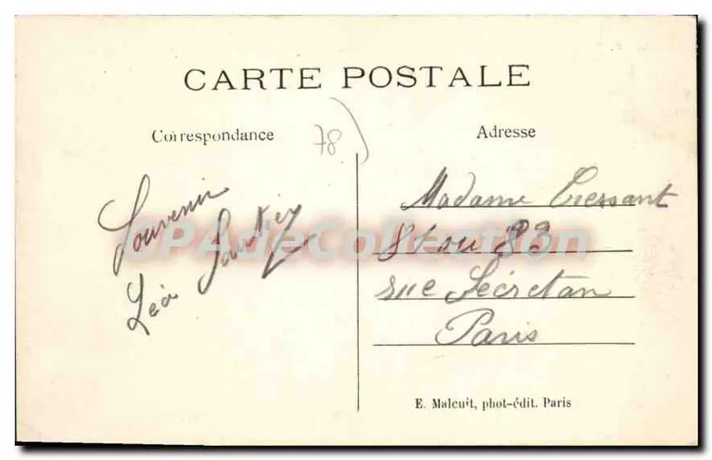 Tal von CHEVREUSE — Panoramablick auf St-RÉMY vom Claireau aus — E.M. - Rückseite
