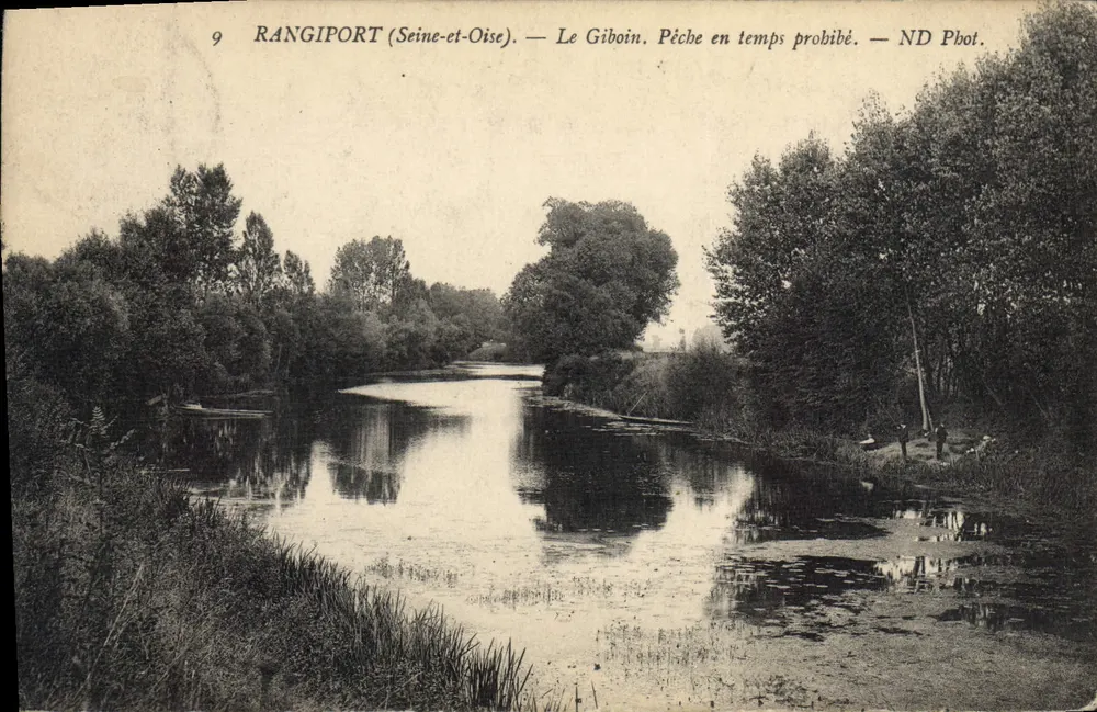 Rangiport (Seine-et-Oise) — El Giboin. Pesca en tiempo prohibido. — ND Fot. - Anverso