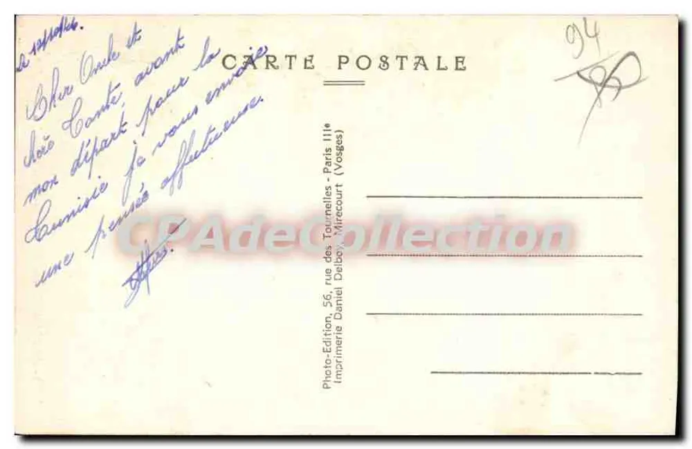 FONTENAY-sous-BOIS - Das Restaurant La Porte-Jaune — Photo-Edition Daniel Delbouy, n°7702 - Rückseite