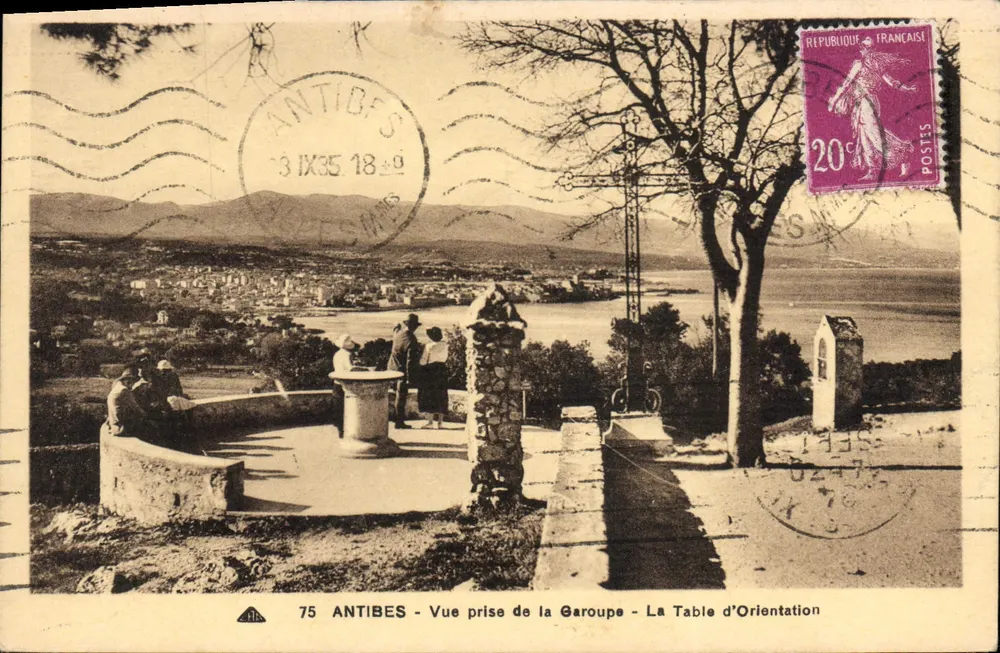Antibes - Ansicht von La Garoupe - La Table d'Orientaion — Edition Les Arts Baudis, Nr. 75 - Vorderseite
