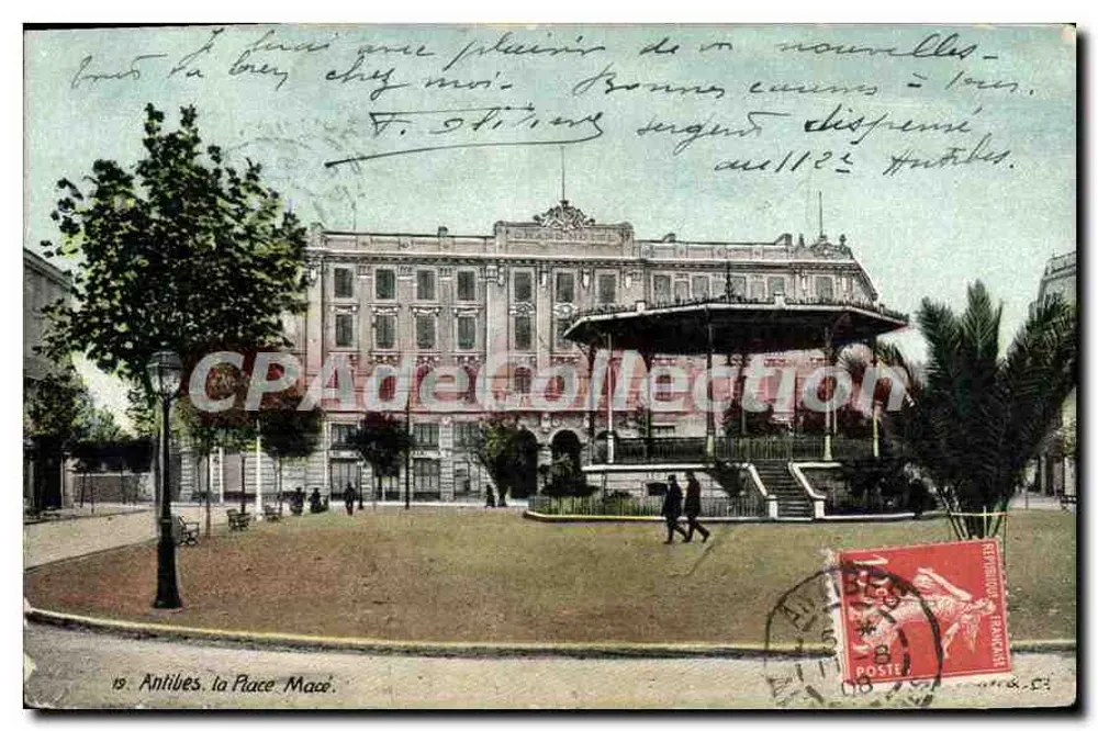 Antibes, a Place Massé — editor desconhecido, n° 19 - Frente