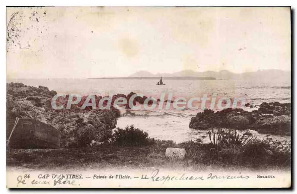 CABO DE ANTIBES — Ponta da Élette — LL. Saudações Respeitosas — Selecta - Frente