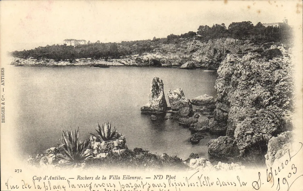 Cabo de Antibes — Rochas da Villa Eilenroc — Berger & Cie, n°272 - Frente
