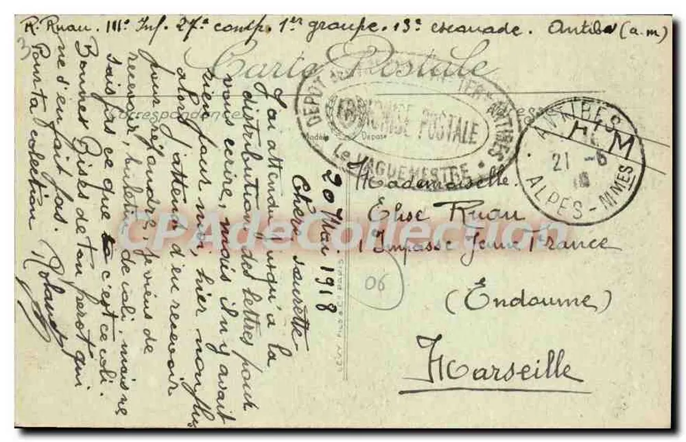 Cap d'Antibes — Villa Eilenroc — Um canto do jardim — Série 71 - Verso