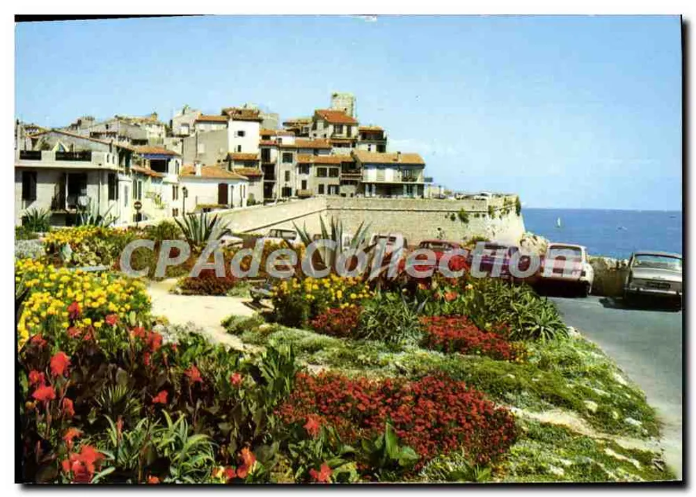 Juan-les-Pins — Vista dos muros e do porto — Les Éditions 'Marin' - Frente