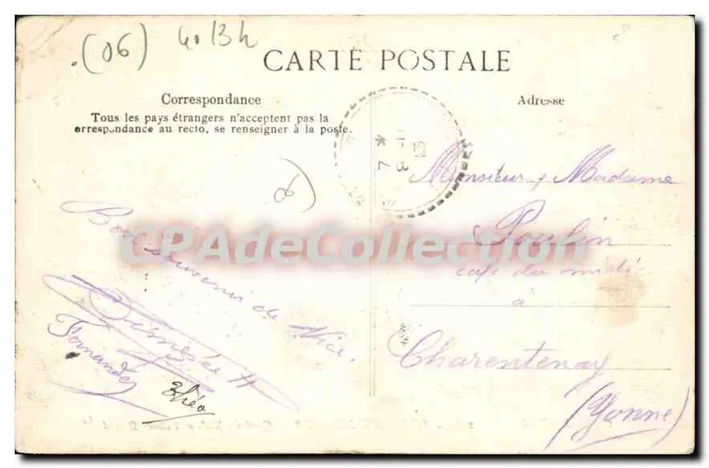 Beaulieu-sur-Mer — Quai du Midi und das Hotel Bristol — Verlag ELD, Nr. 2585 - Rückseite