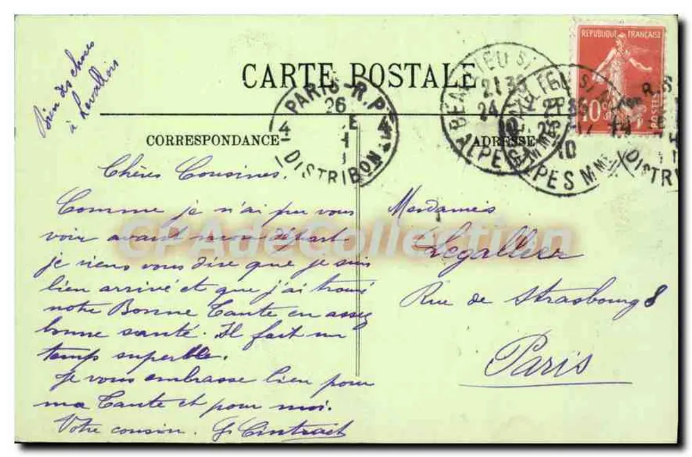 Beaulieu — Allgemeiner Blick auf die Petite Afrique — LL. - Rückseite