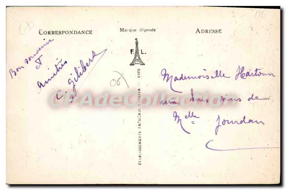 Beuil (A.M.) — Vista general tomada desde la Route de Péone — FL, n°919 - Reverso