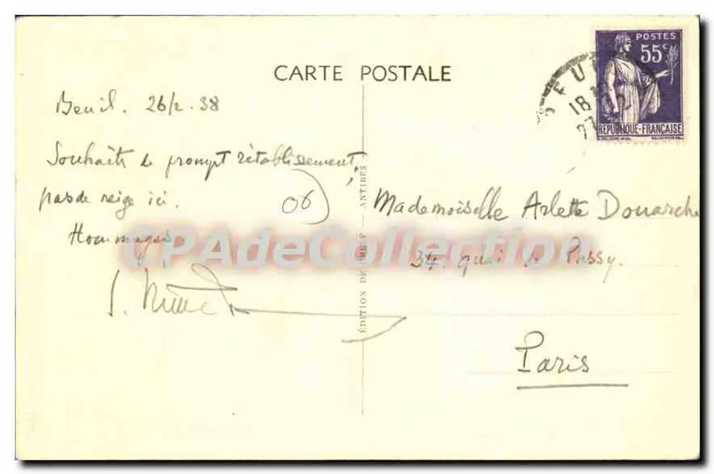 Beuil (A.M.) — L'Hotel du Mont Mounier (Alt. 1800 m.) — Edizione di Antibes - Verso