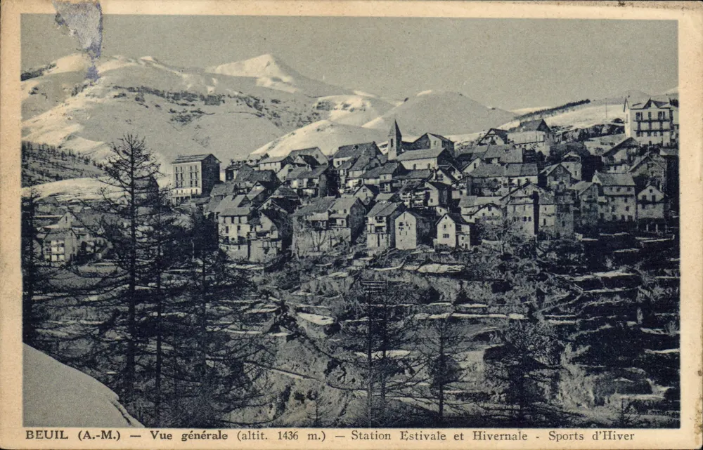 Beuil (A.-M.) — Allgemeiner Blick (Höhe 1436 m.) — Sommer- und Winterstation - Wintersport - Vorderseite