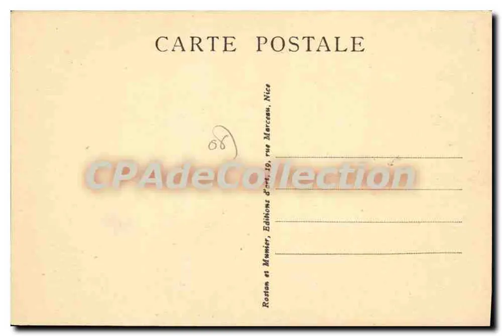 Cannes — Boulevard de la Croisette e a Praia — RM - Verso