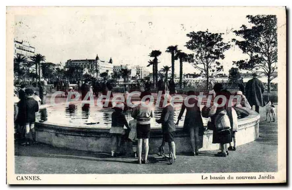 Cannes — Der See des neuen Gartens — Vintage Postcard/Antike Ansichtskarte - Vorderseite
