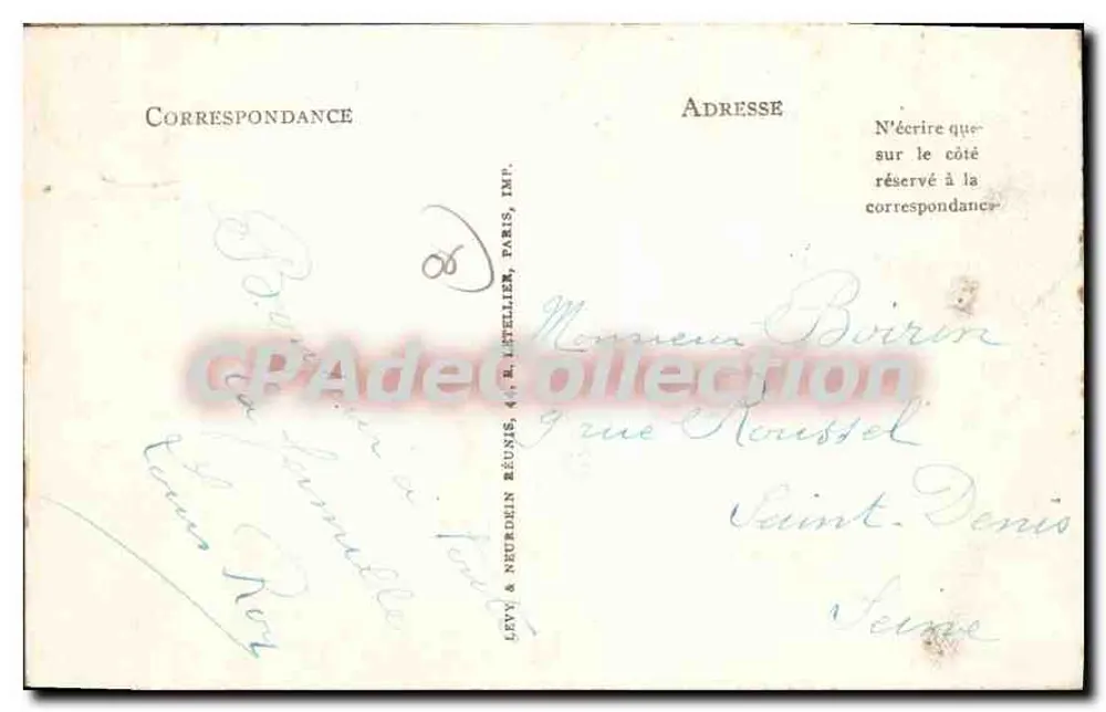 Île Sainte-Marguerite — Die Festung von der See aus gesehen. LL — Verlag: LEVY & NEURODHIN RÉUNIS, PARIS, IMP. - Rückseite