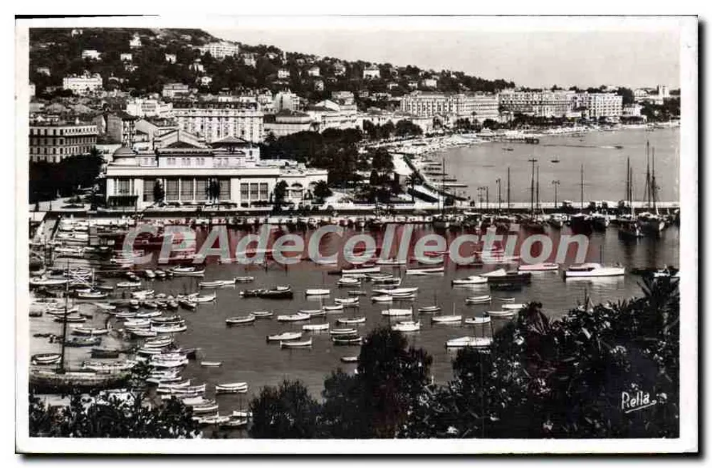 Cannes — Visão geral do Porto, do Casino e dos grandes hotéis da Croisette — Rella - Frente
