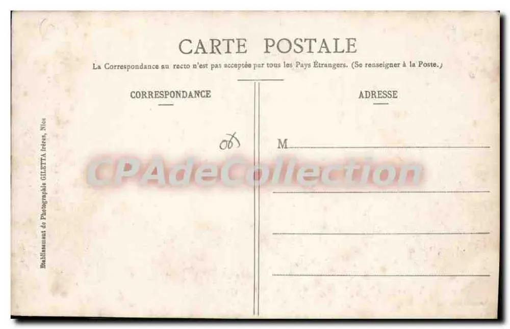 Cannes - N.-D. de Bon-Voyage — Edição Giletta, fot. Nice, n° 482 - Verso