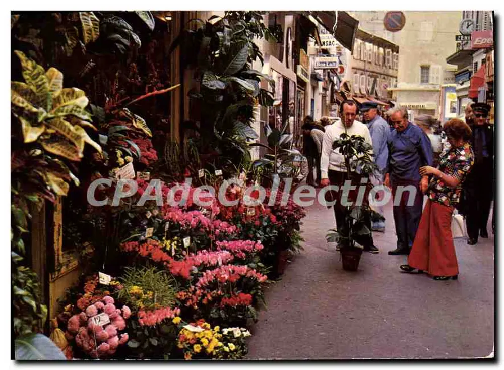 Cannes - Rua Meynadier — mercado de flores — CPAdeCollection - Frente