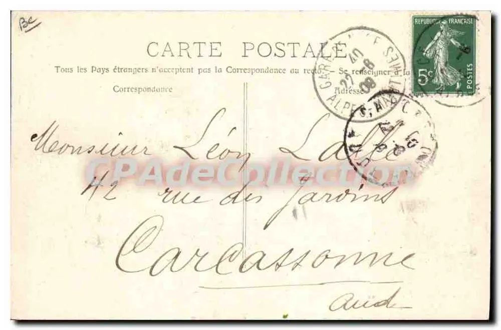 Golfe-Juan (R.M.) — A Escadra — Lib. Maillan édit. Caunes 265 - Verso