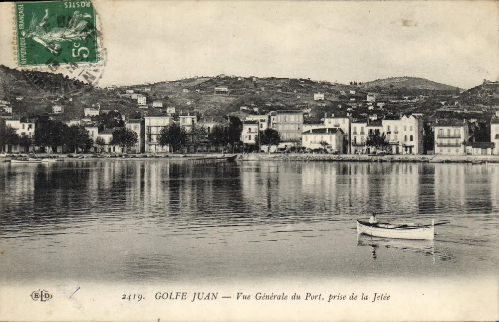 Golfe Juan — Vue Générale du Port, prise de la Jetée — Éditeur E.P.D., n° 2419 - Recto