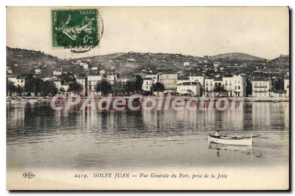 Golfe Juan — Allgemeiner Blick auf den Hafen, vom Steg aus aufgenommen — B.D. n°2419 - Vorderseite