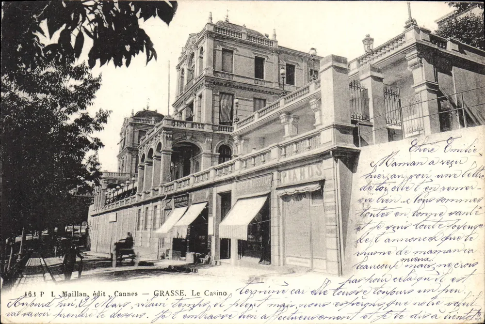 Grasse. O Casino — L. Maillan, editor — n° 163 P - Frente