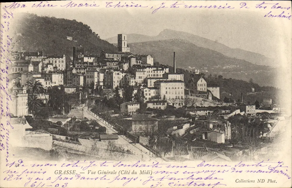 Grasse — Ogólny widok (Strona Południowa) — kolekcja ND Phot. - Awers