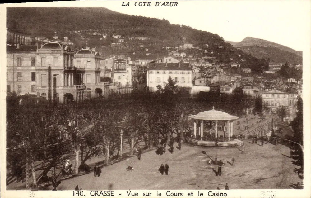 Grasse — Blick auf den Cours und das Casino — Die Côte d'Azur, Nr. 140 - Vorderseite