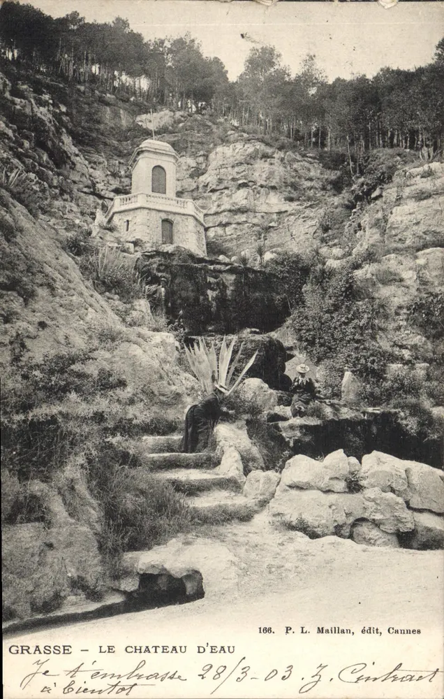 Grasse - O Castelo da Água — P. L. Maillan, editor, Cannes, n°166 - Frente