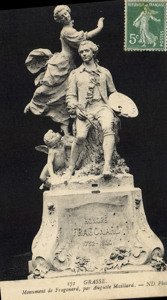 Monument de Fragonard — Grasse — por Auguste Maillard — ND Photo - Frente