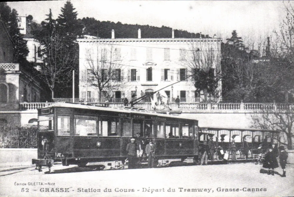 Grasse - Station du Cours - Abfahrt der Tramway, Grasse-Cannes — Gilletta Edition, N° 52 - Vorderseite