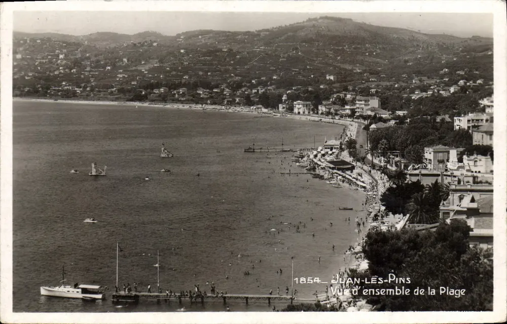 Juan-les-Pins — Vista geral da praia — Edição à La Cigogne, série 1854 - Frente