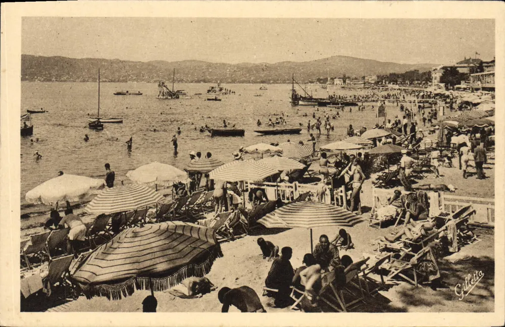 Juan-les-Pins — Os Banhistas — J. Gilletta e Cie, Côte d'Azur Artistique, n°672 - Frente