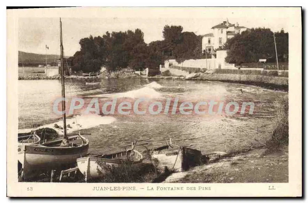 Juan-les-Pins — Die Fontaine des Pins — LL Nr. 13 - Vorderseite