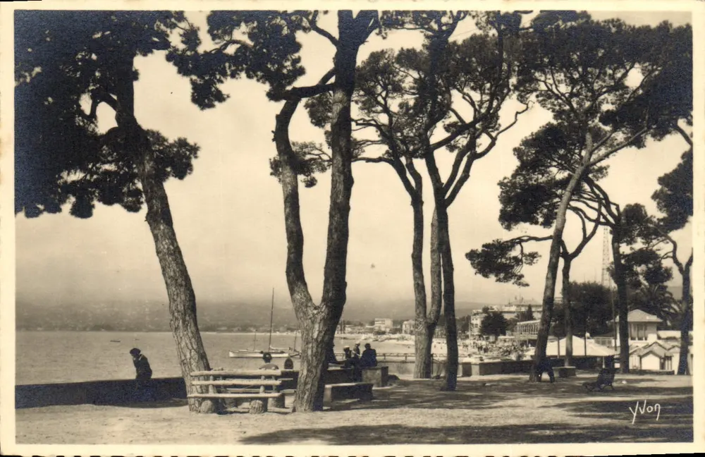 Juan-les-Pins — Die Strandpromenade vom Pinienwald aus — Luxusausgabe, Nr. 15 - Vorderseite