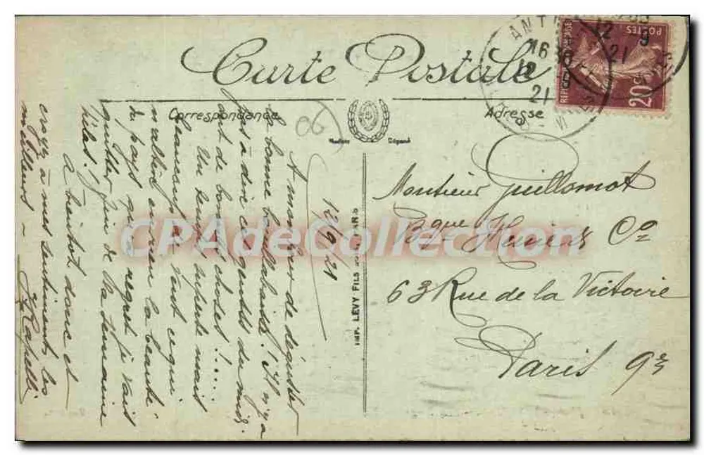 Juan-les-Pins — A Praia — LL — Editor LL - Verso
