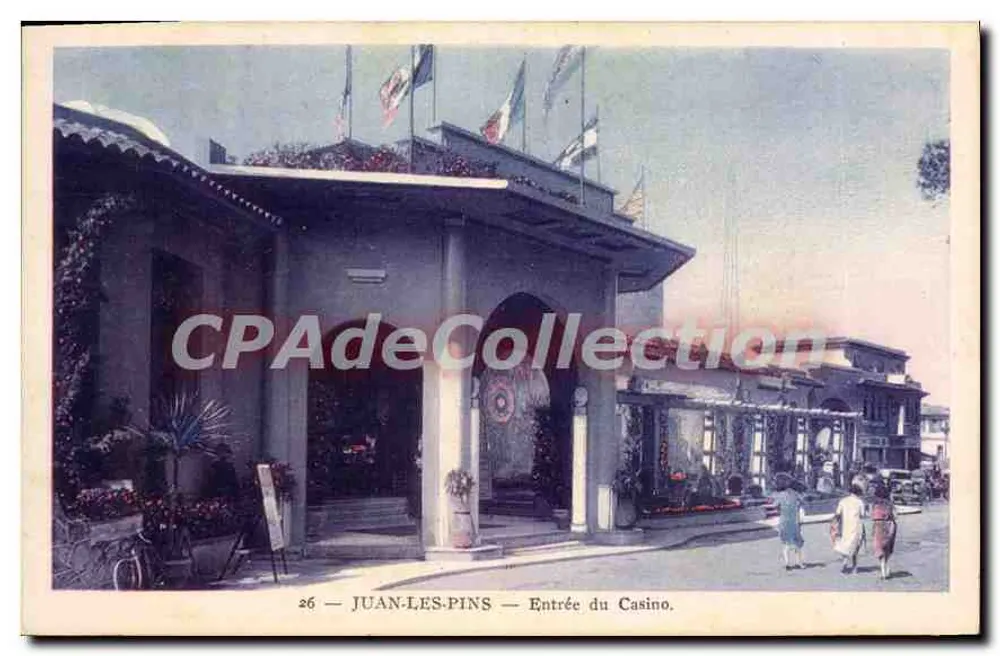 Juan-les-Pins — Eingang zum Casino — CPAdeCollection n°26 - Vorderseite