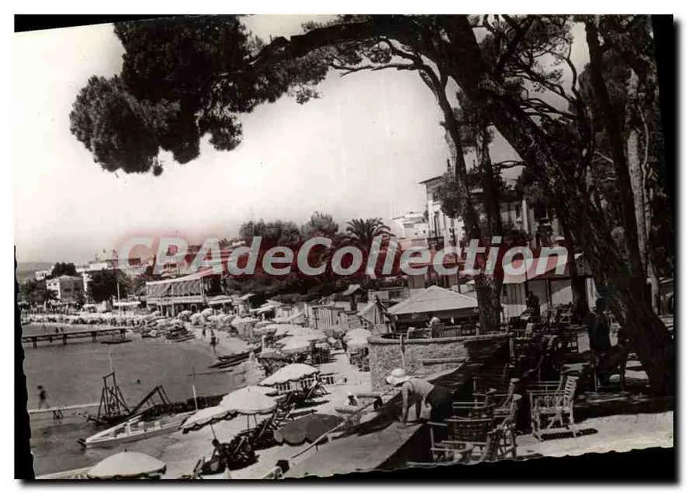 Juan-les-Pins — Der Strand und die Terrasse des Casinos, Ansichten der Pinède — Ausgabe « La Cigogne » - Vorderseite