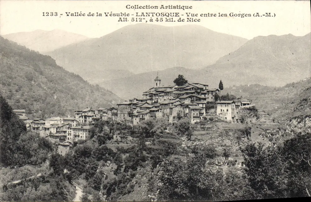 Wąwóz Vésubie - LANTOSQUE - Widok między wąwozami (A.-M.) - Awers
