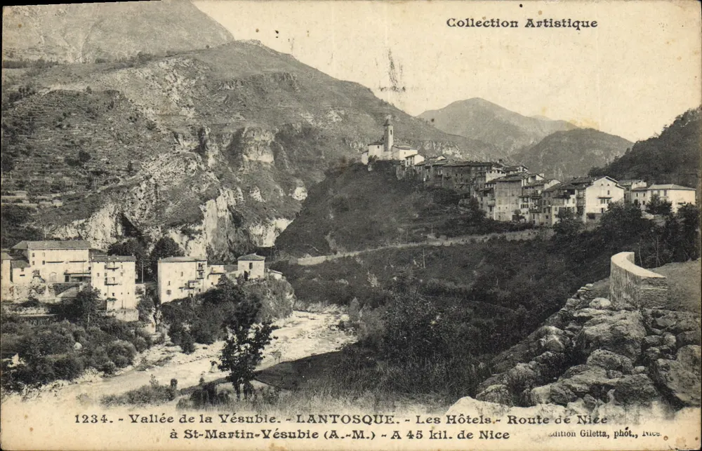 Tal der Vésubie — Lantosque — Die Hotels — Route nach Nice — Künstlerische Sammlung — Édition Giletta, Nice - Vorderseite