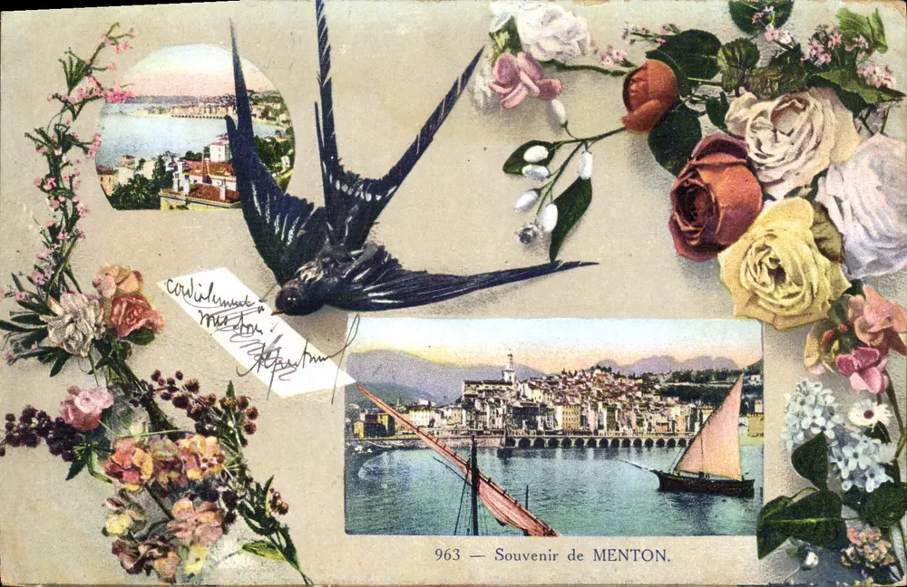 Menton — Lembrete de MENTON — editor não identificado, número de série 963 - Frente