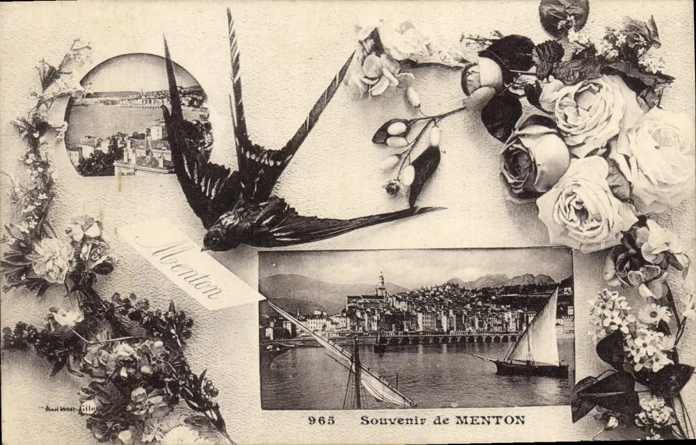 Menton — Lembrete de MENTON — Baudouin Gillot, n° 965 - Frente