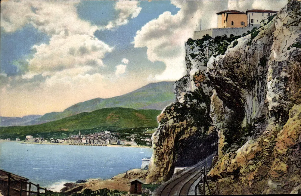 Menton — O túnel vermelho para a fronteira italiana — Editor Menton, n° 400 - Frente