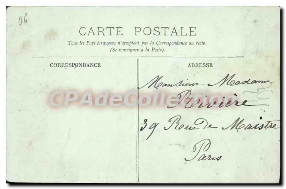 Menton — Vista tirada do Boulevard de Carcasson — LL — n°429 - Verso