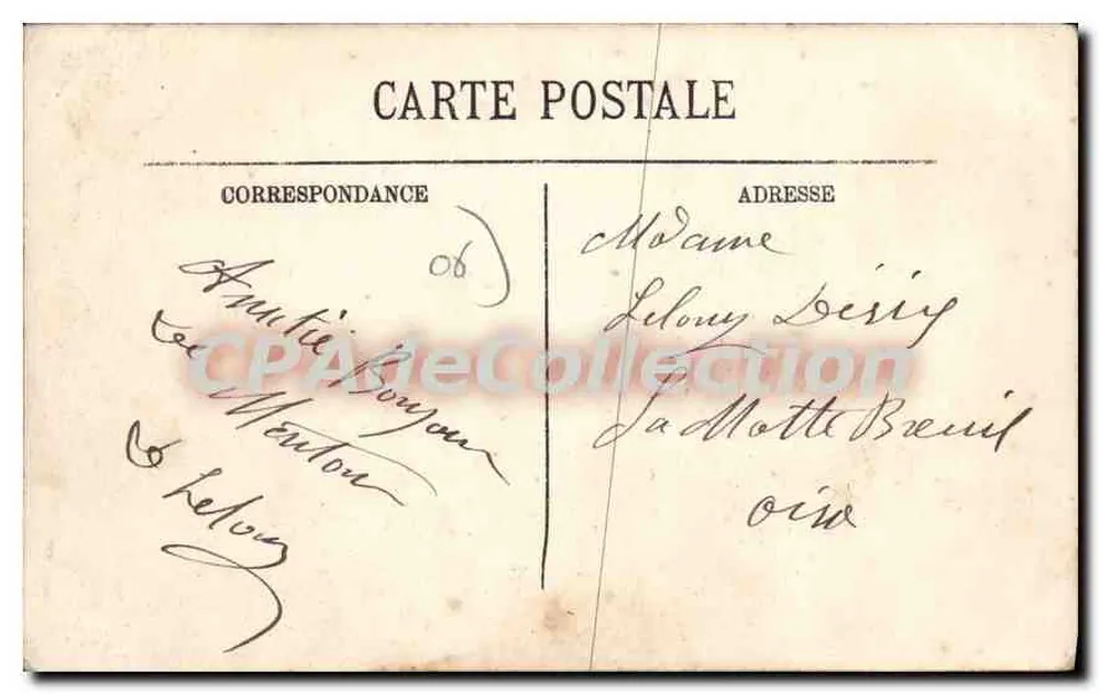 Menton — O Boulevard de Garavan — LL. SELECTA - Verso