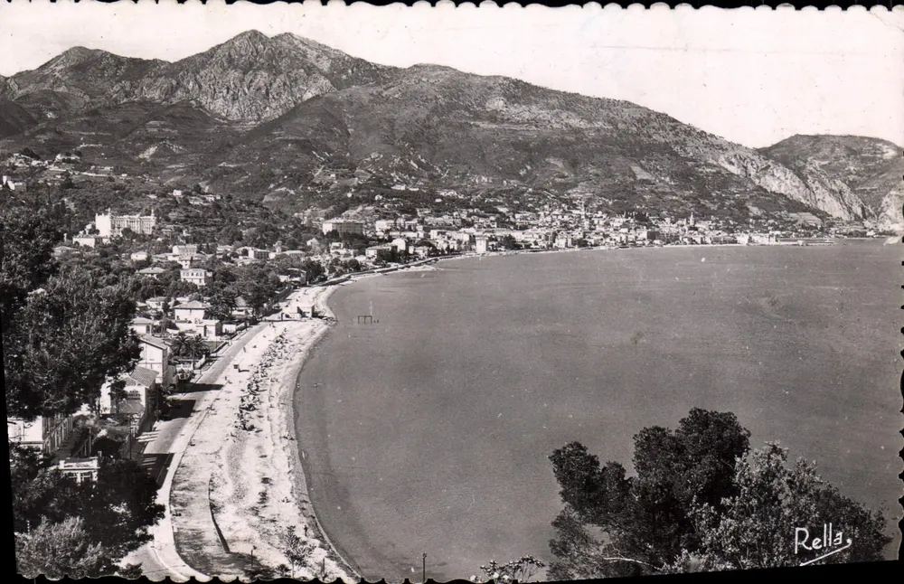 Menton vista do Cap Martin — A Costa Azul — Edições Rella, n°3471 - Frente