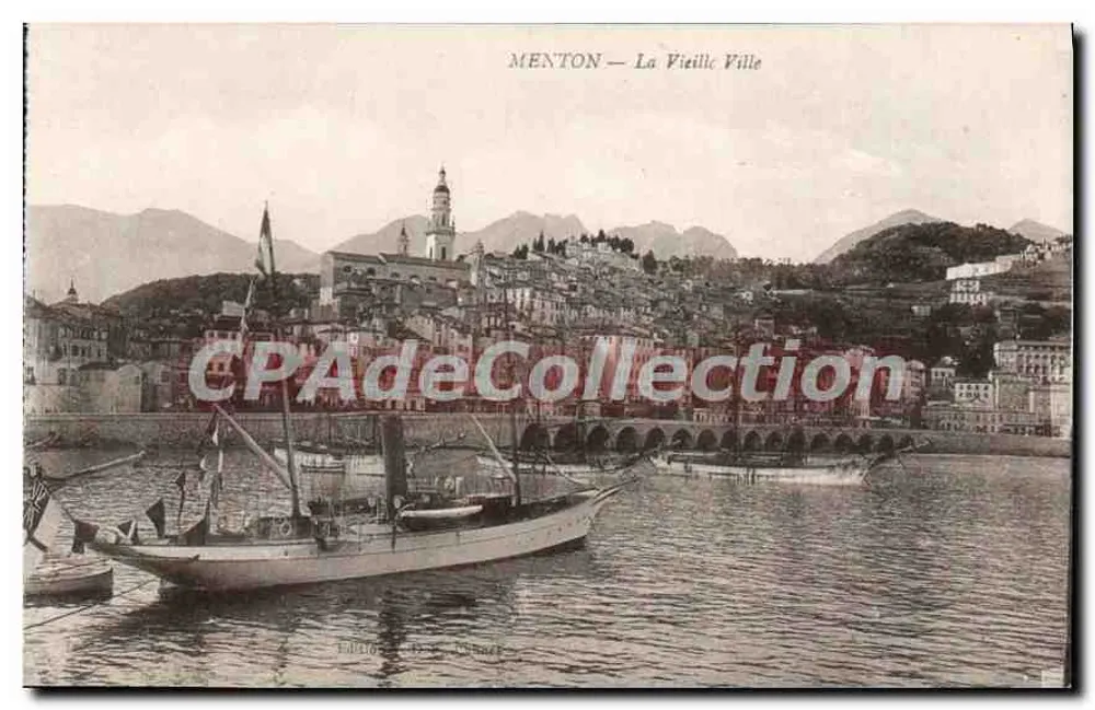Menton — La Vieja Ciudad — editor desconocido - Anverso