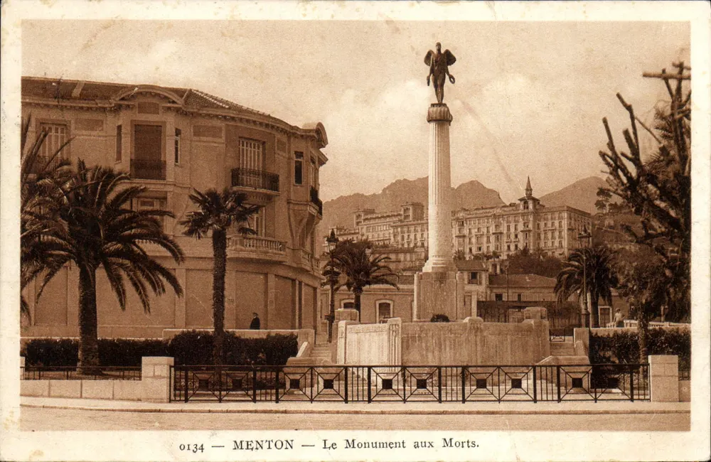 Menton — O Monumento aos Mortos — editor desconhecido, n° 0134 - Frente