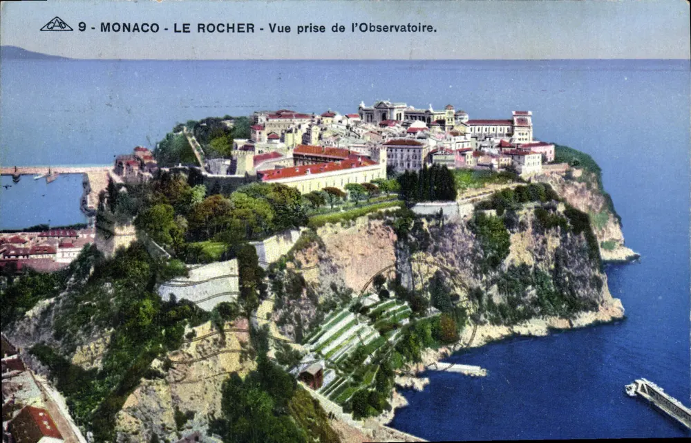 Mônaco - O Rocher - Vista tirada do Observatório. - Frente