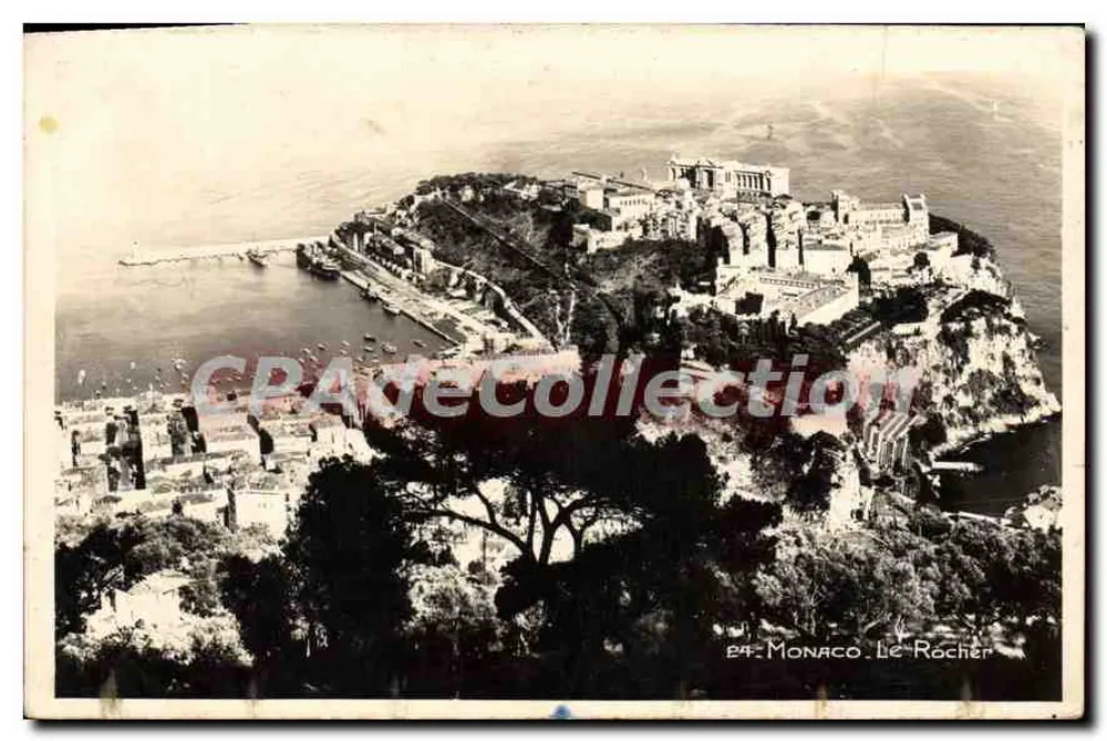 Monaco - Le Rocher — vue aérienne — éditeur inconnu, n° 24 - Recto